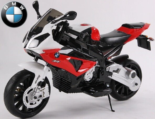 Elektro Kindermotorrad lizenziert "BMW S1000" mit 2 Motoren und Fernsteuerung - R-112